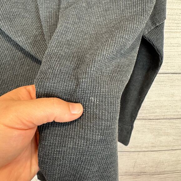 Mono B Plus Size Active Gray Waffle Knit Long Sleeve Top Size 3XL - Picture 7 of 7